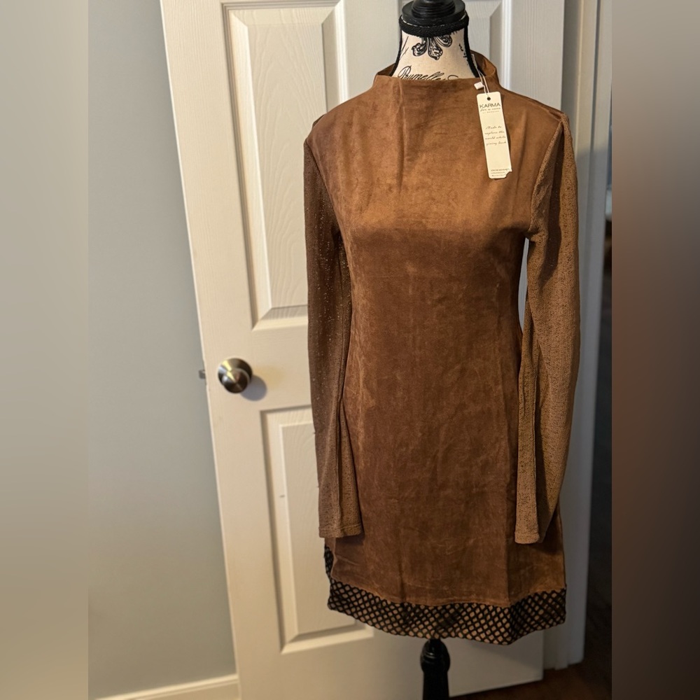 Karma for a Cure suede dress new with tags